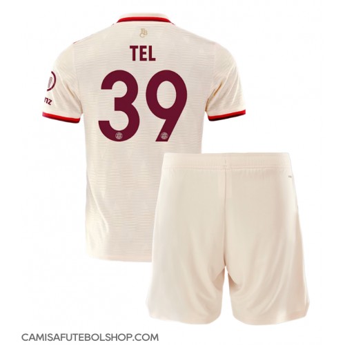 Camisa de time de futebol Bayern Munich Mathys Tel #39 Replicas 3º Equipamento Infantil 2024-25 Manga Curta (+ Calças curtas)